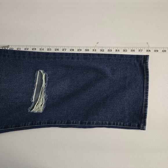 Express 90s ankle boot cut jeans mid rise size 8R blue denim 6942 - Picture 4 of 12